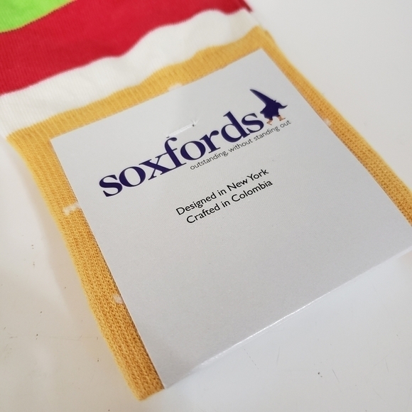 NEW Soxfords Golden Arches Embroidered Burger Pima Cotton Novelty Socks - Picture 3 of 4